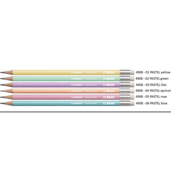 pastelstabilo Μολύβι Stabilo 4908 Swano Pastel με γόμα - Image 1