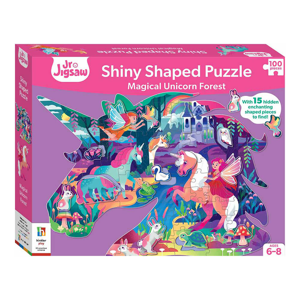 magical-unicorn-forest-shiny-shaped-puzzle Magical Unicorn Forest Shiny Shaped Puzzle - Image 1