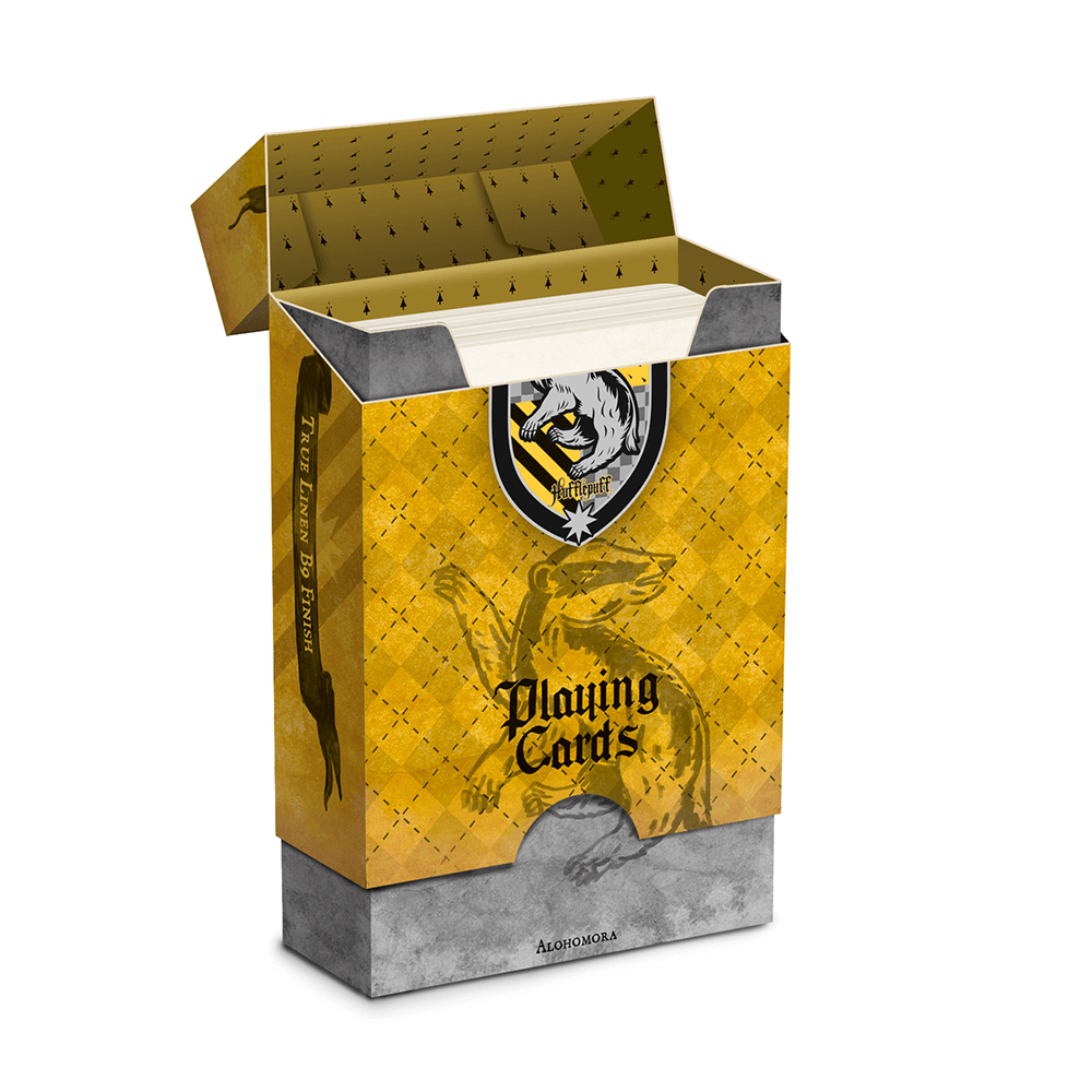 108175124b_harrypotter_hogwarts_pride_hufflepuff_tbx_open Harry Potter Hufflepuff deck – Tuckbox - Image 1