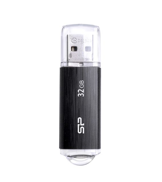 1 SILICON POWER USB Flash Drive Ultima U02, 32GB, USB 2.0, μαύρο - Image 1
