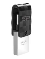 SILICON POWER Dual USB Flash Drive C31, USB 3.1 & Type-C, 64GB, μαύρο