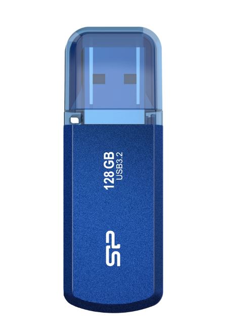 1 SILICON POWER USB Flash Drive Helios 202, 128GB, USB 3.2, μπλε - Image 1