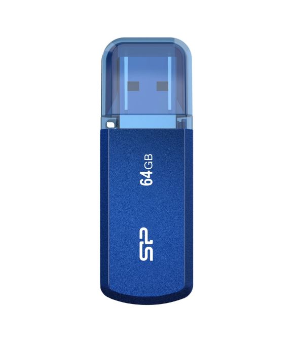 1 SILICON POWER USB Flash Drive Helios 202, 64GB, USB 3.2, μπλε - Image 1