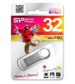SILICON POWER USB Flash Drive Firma F80, 32GB, USB 2.0, Silver - Image 2