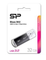 SILICON POWER USB Flash Drive Blaze B02, 32GB, USB 3.2 Gen 1, Black - Image 3