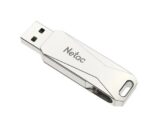 NETAC USB Flash Drive U782C, 64GB, USB 3.0 & USB Type-C, OTG, ασημί