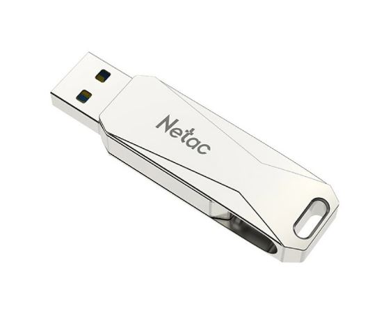 3 NETAC USB Flash Drive U782C, 64GB, USB 3.0 & USB Type-C, OTG, ασημί - Image 1