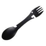 Πολυλειτουργικό κουταλοπίρουνο HUH-0095 με μαχαίρι & ανοιχτήρι, μαύρο