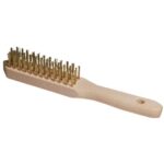 Συρμάτινη βούρτσα χειρός 32034 με ξύλινη λαβή, 4 σειρών, 265mm